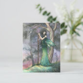Smaragd Fae Fantasy Fee Postkarte (Stehend Vorderseite)