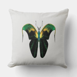 Smaragd-Flammen-Schmetterling – Surreale Naturform Kissen