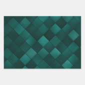 Smaragd-Fliesenmuster – Moderne Luxus Geschenkpapier Set (Vorderseite 3)