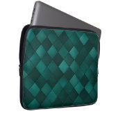 Smaragd-Fliesenmuster – Moderne Luxus Laptopschutzhülle (Vorne Rechts)