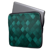 Smaragd-Fliesenmuster – Moderne Luxus Laptopschutzhülle (Vorderseite Links)