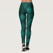 Smaragd-Fliesenmuster – Moderne Luxus Leggings (Rückseite)