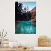 Smaragd Fluss in Mojstrana Poster (Küche)