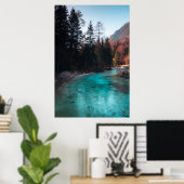 Smaragd Fluss in Mojstrana Poster (Heimbüro)