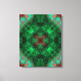 Smaragd-Fraktal-Kunst der Heiligen Geometrie Leinwanddruck