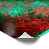Smaragd-Fraktal-Kunst der Heiligen Geometrie Poster (Ecke)
