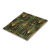 Smaragd-Gold-Art-Déco-Glamour Fliese (Seite)