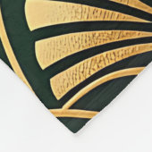 Smaragd-Gold-Art-Deco-Muster Fleecedecke (Ecke)