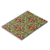 Smaragd-Gold-Barock-Damask Notizblock (Linke Seite)