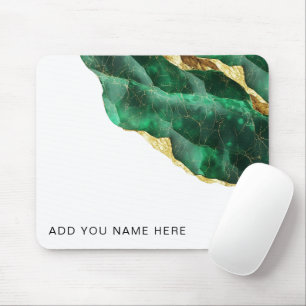 Smaragd-Gold Fügen Sie Ihren Text hinzu Benutzerde Mousepad