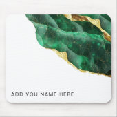 Smaragd-Gold Fügen Sie Ihren Text hinzu Benutzerde Mousepad (Vorne)