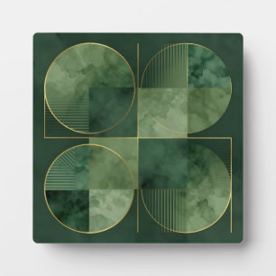 Smaragd-Gold-Geometrische Harmonie Fotoplatte