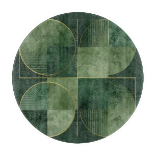 Smaragd-Gold-Geometrische Harmonie Schneidebrett