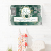 Smaragd-Gold-Lehrerdank-Fotobanner Banner (Insitu)