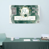 Smaragd-Gold-Lehrerdank-Fotobanner Banner (Messeveranstaltung)