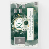 Smaragd-Gold-Lehrerdank-Fotobanner Banner (Vertikal)