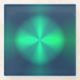 Smaragd grün beleuchtet Design> Untersetzer aus Gl