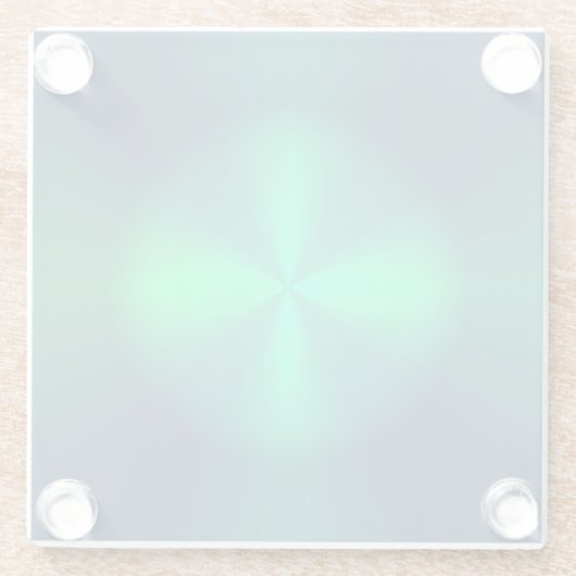 Smaragd grün beleuchtet Design> Untersetzer aus Gl (Rückseite)