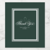 Smaragd-grün-weiß-Weinetikett Weinetikett (Einzelnes Label)