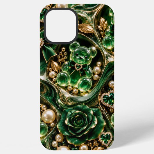 Smaragd-Gummibärchen mit Perlen iPhone-Hülle iPhone Hülle (Rückseite)