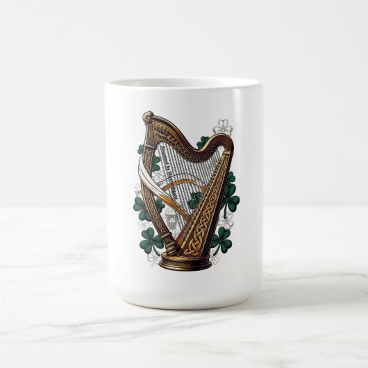 Smaragd Harfe Shenanigans T-Shirt Kaffeetasse (Mittel)