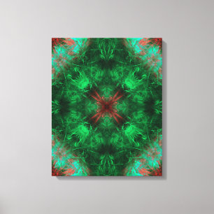 Smaragd Heilige Geometrie Fraktal Kunst Leinwanddruck