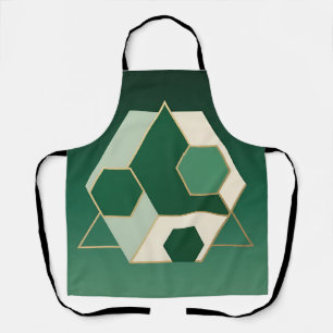 Smaragd-Hexagon geometrische Luxus Schürze