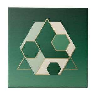 Smaragd-Hexagon Geometrische Luxusausführung Fliese
