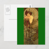 Smaragd - Jugendstil Postkarte (Vorne/Hinten)