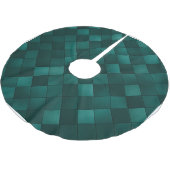 Smaragd-Kachel-Muster – Moderne Luxus Polyester Weihnachtsbaumdecke (Schrägansicht)
