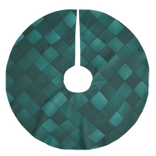 Smaragd-Kachel-Muster – Moderne Luxus Polyester Weihnachtsbaumdecke (Vorderseite)