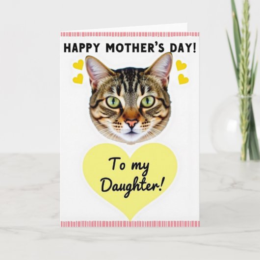 Smaragd Katze Muttertagskarte Karte (Vorderseite)