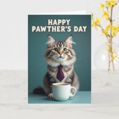 Smaragd Katze Pfoten Tag Karte (Gelbe Blume)