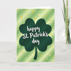 Smaragd-Kleeblatt-Glitter-Textur-Karte Karte
