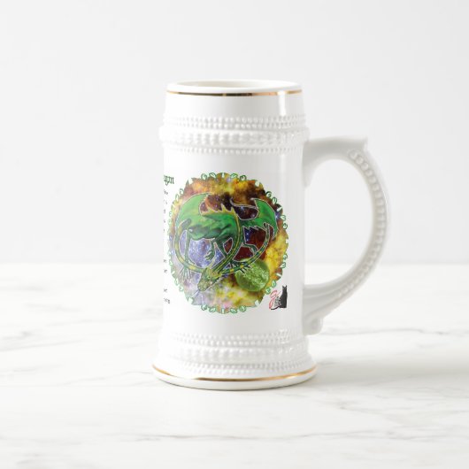 Smaragd-Kosmischer Drache Bierglas (Rechts)