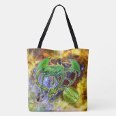 Smaragd-Kosmischer Drache Tasche (Rückseite)