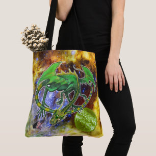 Smaragd-Kosmischer Drache Tasche
