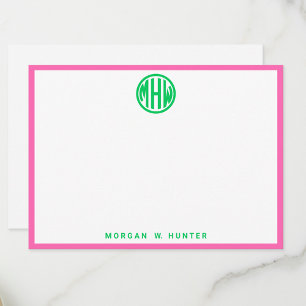 Smaragd-Kreis-Monogramm-Schriftart #5DS DIY BG Hot Dankeskarte