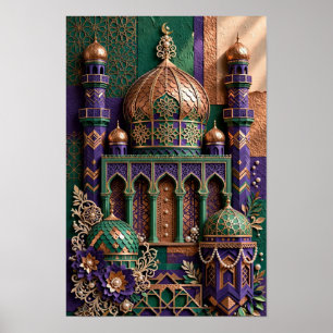 Smaragd-Kupfer-Moschee-Heiligtum Poster