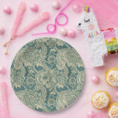 Smaragd-Lace-Medaillon Pappteller (Party)
