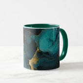 Smaragd-Marmor mit goldenen Adern Tasse (VorderseiteRechts)
