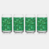 Smaragd-Mosaik-Kreismuster-Kunst Dosenglas (Vorderseite)