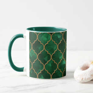 Smaragd-Muster im marokkanischen Stil – Luxus-Stil Tasse