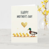 Smaragd Muttertags Vogel Karte (Gelbe Blume)
