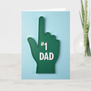 Smaragd Nummer Eins Papa Karte