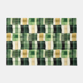 Smaragd-Patchwork-Kariert Fußmatte (Vorderseite)