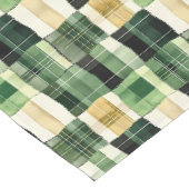 Smaragd-Patchwork-Kariert Kurzer Tischläufer (Ecke)