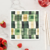 Smaragd-Patchwork-Kariert Serviette (Beispiel)