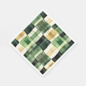 Smaragd-Patchwork-Kariert Serviette (Ecke)