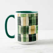 Smaragd-Patchwork-Kariert Tasse (Links)